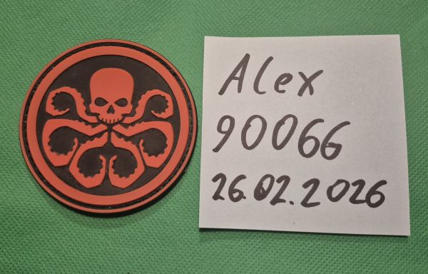 Patch, Marvel, Hydra, Gummi, Velcro