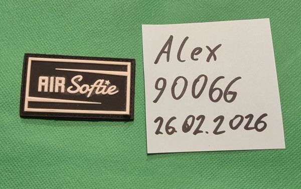 Patch, air softie, Gummi, Velcro