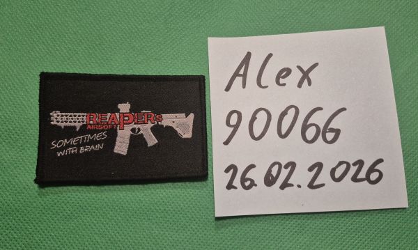Patch,Reapers Airsoft, Stoff, Velcro