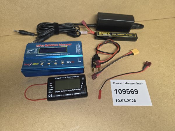 Akku Set inkl. Ladegerät, Tester und Bag