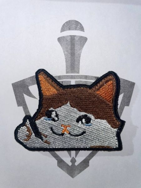 Thumbs Up Crying Cat Meme Patch – Airsoft Velcro Patch