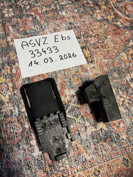 Glock 19 Hartschalenholster inkl. QD Gürtelplattform (custom painted)