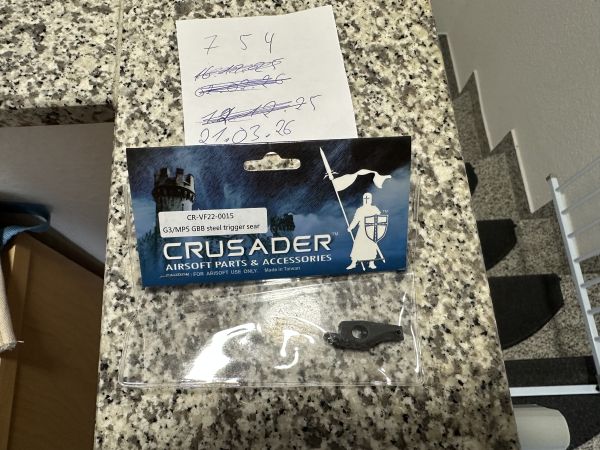 CRUSADER MP5 & G3 GBB Rifle Steel Trigger Sear