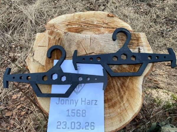 Heavy-Duty Gear Hänger Set – 2× Plate Carrier Bügel (3D-gedruckt, Schwarz)