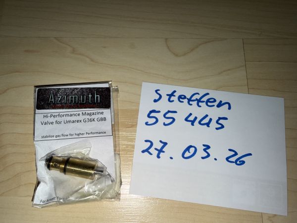 AZIMUTH VFC UMAREX G36 G36K GBB HIGH OUTPUT VALVE VENTIL NEU