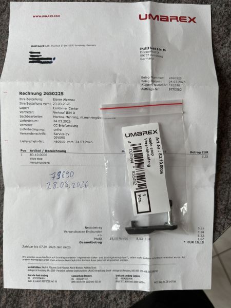 HK USP CO2 Slide Stop / Schlittenfang