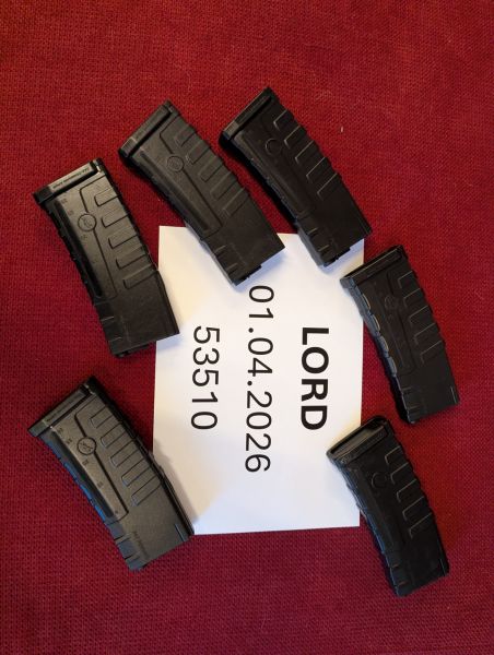 6er Set AEG Midcap Magazine – 140 Schuss – Schwarz