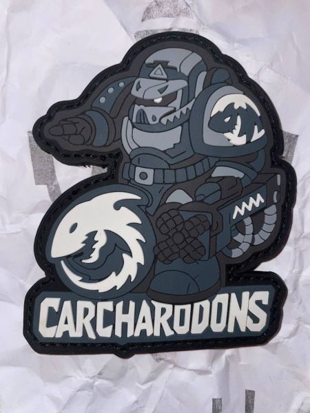 Carcharodons PVC Patch – Space Marine Sharks | Warhammer 40K Klettaufnäher