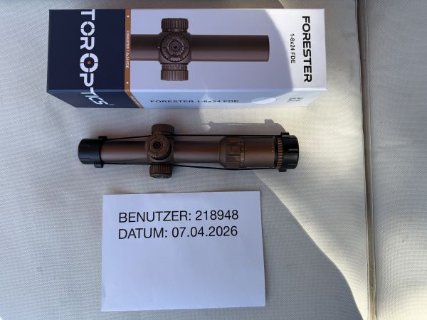 Vector OpVector Optics SCOC-39 Forester 1-8x24 SFP FDEtics Forester 1-8x24 FDE