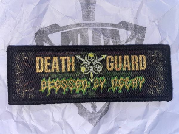 Death Guard Banner Patch – Warhammer 40K Stoff Klett Aufnäher Chaos Space Marines 11,5×3,9 cm