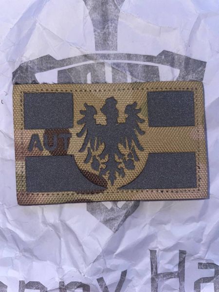 Österreich IR Flag Patch – Multicam Klett Aufnäher AUT Bundesheer 8×5 cm