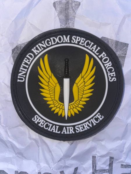SAS Patch – United Kingdom Special Forces Klett Aufnäher 7,9×7,9 cm