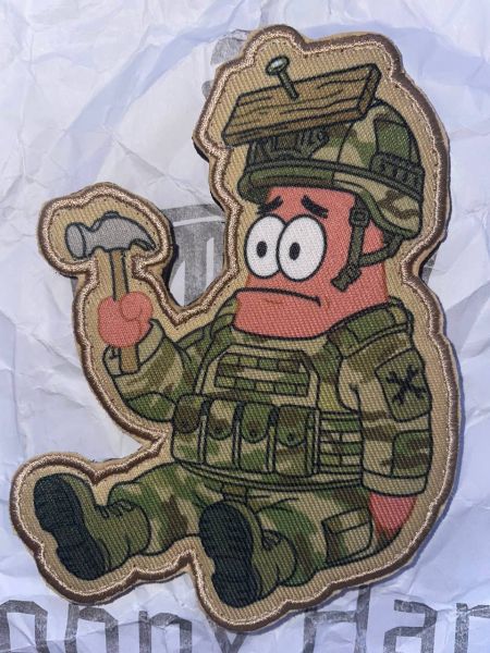 Patrick Engineer Patch – Meme Multicam Klett Aufnäher Combat Engineer 12,5×9,8 cm