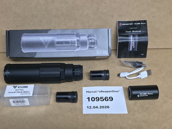 EMG x CGS Group Licensed SCI-SIX Airsoft Silencer Set