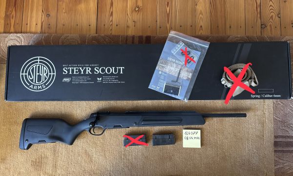 ASG Steyr Scout schwarz Sniper, Federdruck