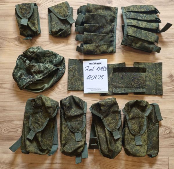 Satz Ratnik Magazintaschen + Mehrzweck- und 40mm-Granatenpouches Digital Flora, Digiflora, Zifra, russisch