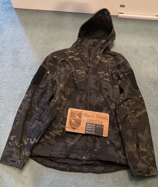 Multicam Black Softshell Jacke Größe L