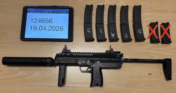 KWA MP7 GBB inkl. 5 Magazine und QD-Schalldämpfer