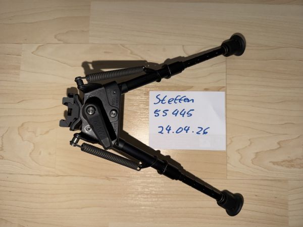 HARRIS SBRM BIPOD ZWEIBEIN REALSTEEL ORIGINAL 6-9 inkl. UMBAU AUF SCHNELLSPANNER S-BRM G28