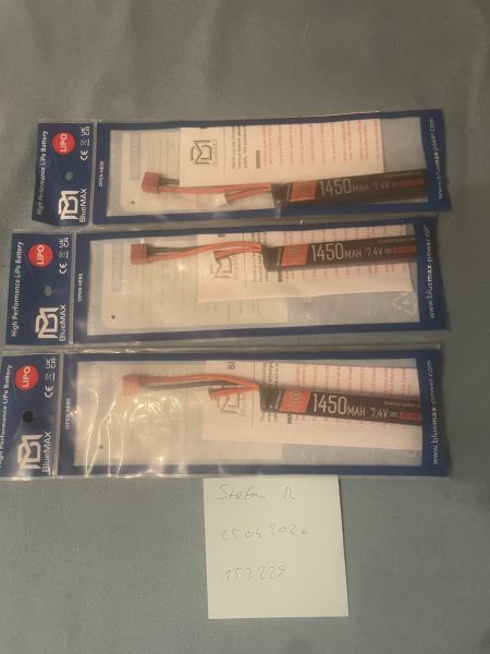 7,4V Lipo 1450mah unbenutzt 