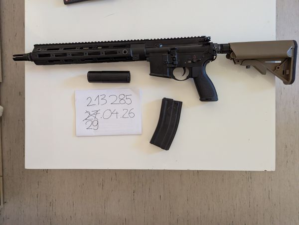 Begadi E&C SMR16 HK416 M4 mit Begadi Core EFCS Mosfet/ETU und Federschnellwechselsystem FSWS