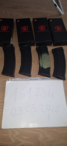 4 E&L AK 74N MIDCAP MAGAZIN, KUNSTSTOFF -SCHWARZ- (120 BBS