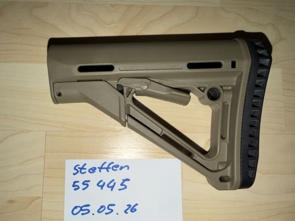 MAGPUL CTR STOCK REALSTEEL ORIGINAL SCHULTERSTÜTZE AR15 M4 416 SCHAFT FDE TAN inkl. SCHAFTVERLÄNGERUNG NEU