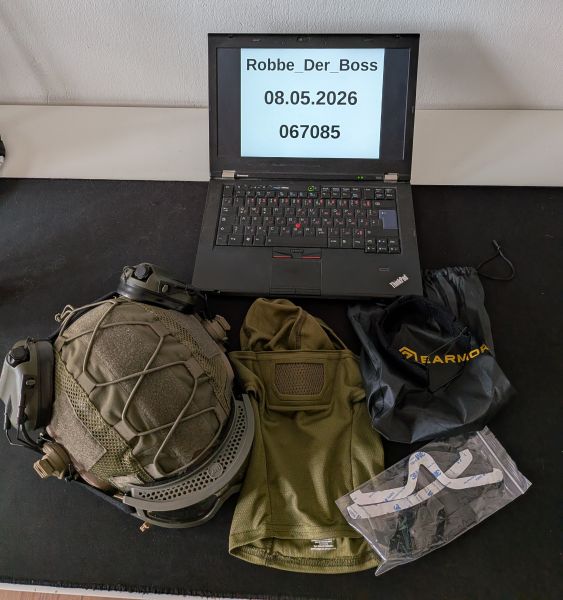 Steingrau Oliv Headgear Komplett-Set