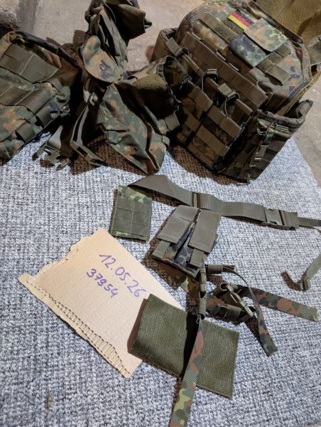 LHT Gen 5 Plattenträger Battlebelt, Multikaliber Taschen 5ft Flecktarn Kurmaz