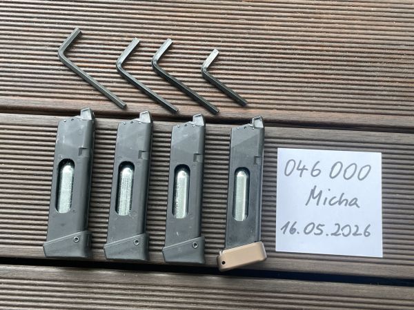 4 CO2 Magazine VFC Glocks (alle dicht) mit neuer CO2-Patrone