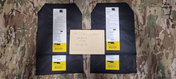 Original BUND SK1 und Schockabsorber für Weste SpezKr, (vorne/hinten)
