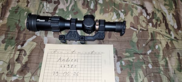 EvolutionGear TANGO 6T DVO 1-6X24mm FFP Illuminated LPVO