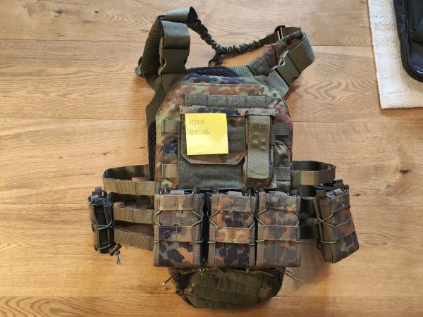 Plattenträger Flecktarn M/L