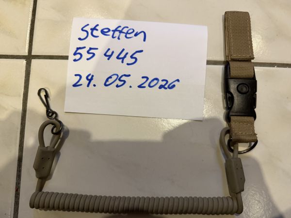 VEGA HOLSTER LANYARD FANGRIEMEN KURZWAFFE PISTOLE TAN SPIRALSCHNUR