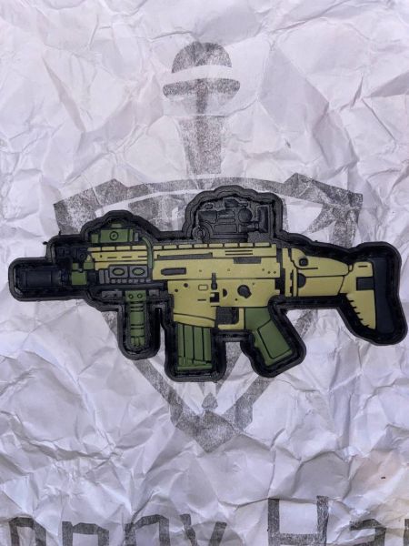 SCAR-H PVC Velcro Patch – Miniatur Gewehr Aufnäher – Airsoft / Tactical Patch