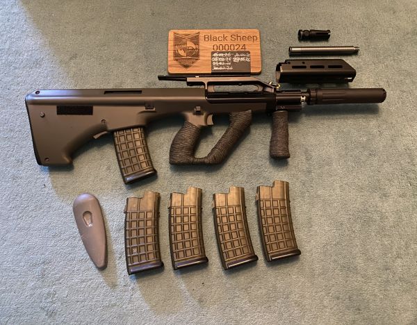 Begadi AUG S77 S-AEG mit Begadi-Core und Tuning, Zubehör