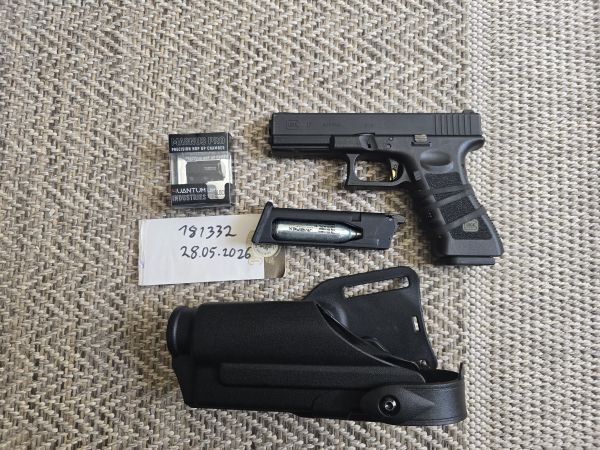 Original (?) Glock 17 Beinholster Schnellzieholster  Safariland (?)  Leg Mount, kein Blackhawk Kydex o.Ä. 