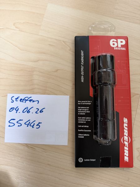 SUREFIRE 6P LAMPE TASCHENLAMPE BLACK HAWK DOWN NEU LIGHT OLDSCHOOL