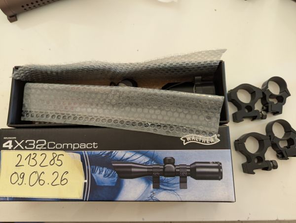 Umarex Walther 4x32 Compact Zielfernrohr Visier Mil Dot Shock Proof Anti Beschlag Wasserfest