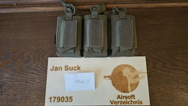 Triple Mag Pouches AR & Pistole / Oliv / CORDURA