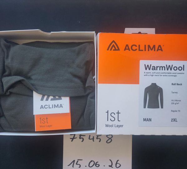 Aclima Warm Wool Roll Neck - Tarmac 2XL