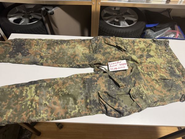 Originale Bundeswehr -Feldhose  Flecktarn Größe M Scharrer UGB 2014  