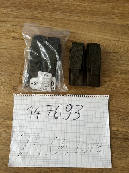 2x DOUBLE POUCH FOR PISTOL MAGAZINES - OLIVE[8FIELDS]