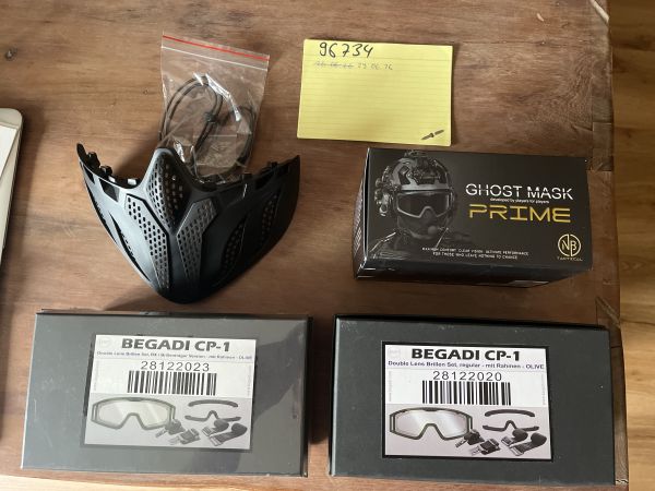 Begadi CP-1, CP-1 RX, Gesichtschutz / NB-Tactical Ghost Prime Maske 