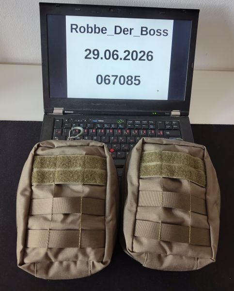 2x Zentauron Universal Pouches in Steingrau Oliv