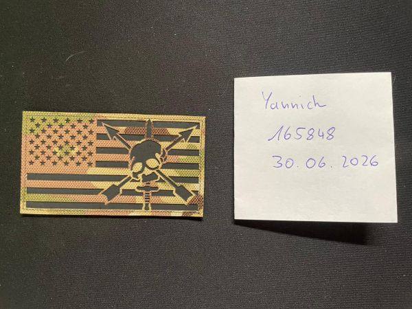 Lasercut US Flag Repro Patch Multicamo