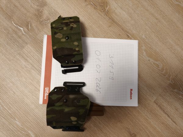 Black Trident Rave Holster G19/45+ Mag Carrier Mutlicam Tropic