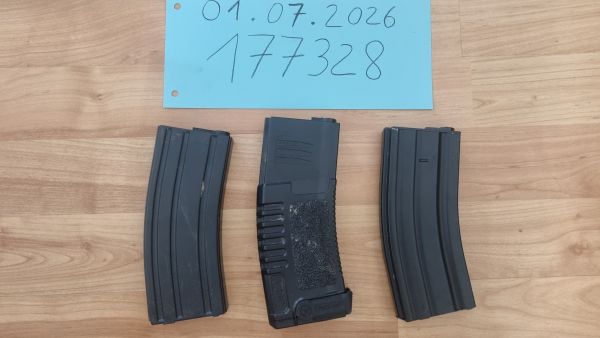 3er Set M4 Magazine (2x Blech / Stanag + 1x Polymer Midcap)