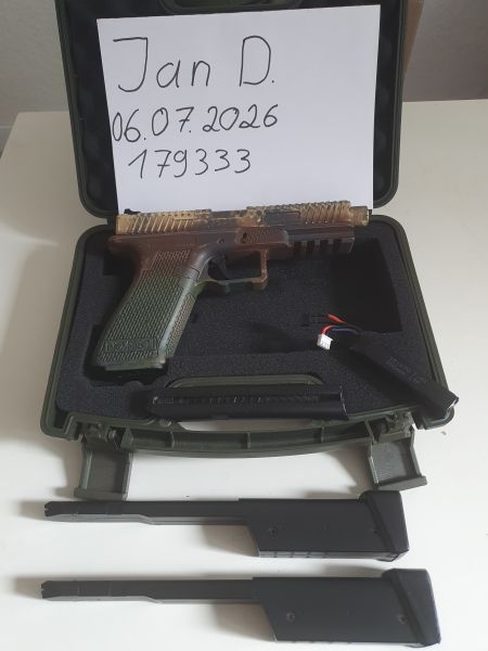 Novritsch SSE18 Gen2 Full Auto AEP Tan inkl. LiPo, 3 Magazine & Pistolenkoffer