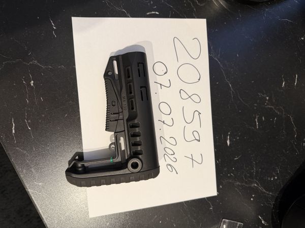 Wolverine Airsoft DLG Stock – aus MTW Billet – Schwarz
